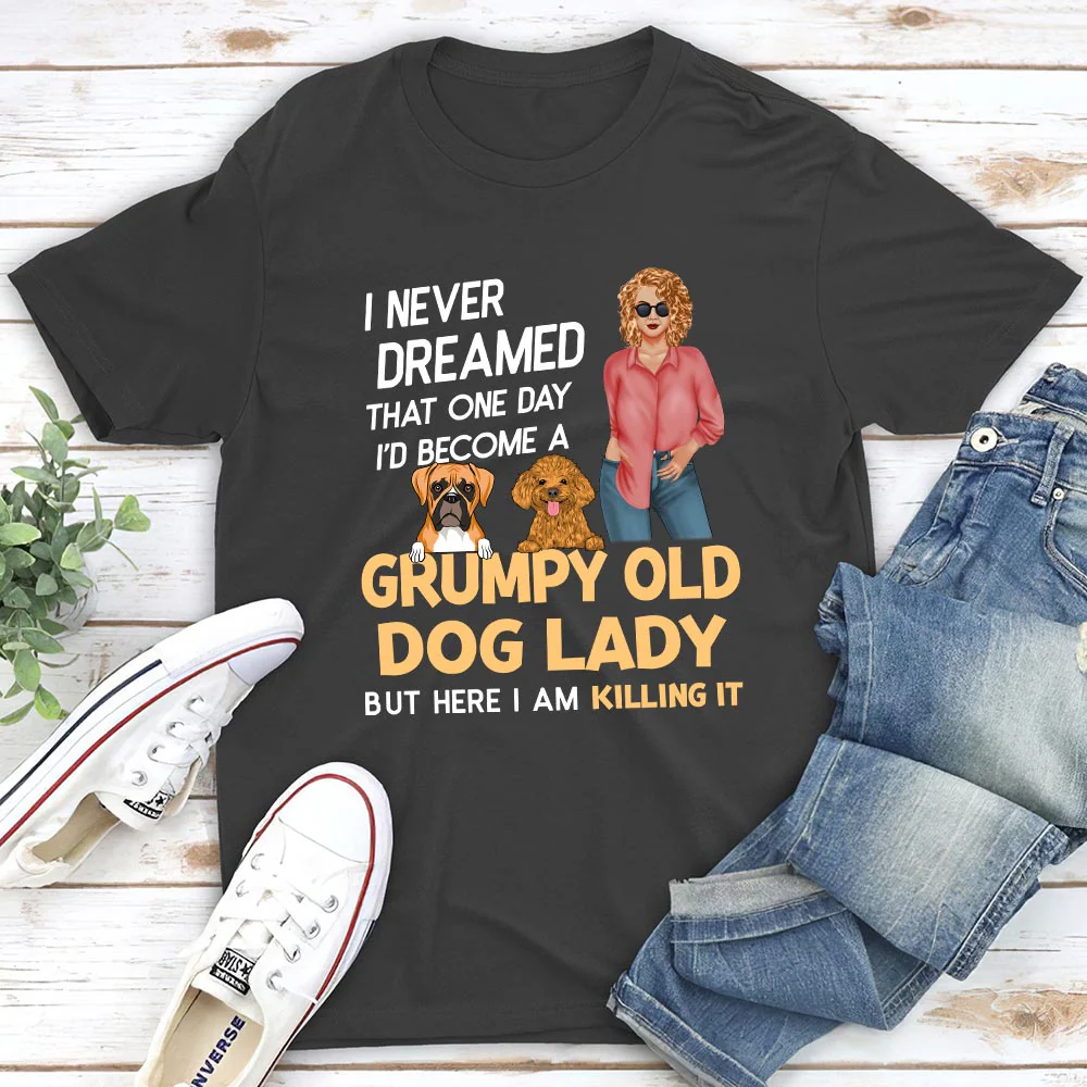 Dog Lady - Personalized Custom Premium T-shirt - Image 3