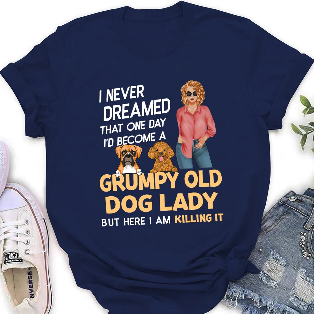 Dog Lady - Personalized Custom Women's T-shirt - Image 5