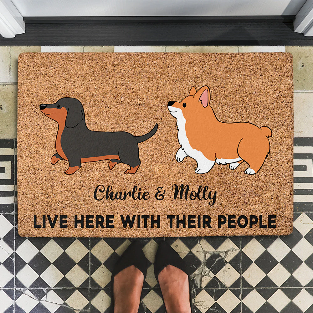 Dog Lives Here - Personalized Custom Doormat - Image 3