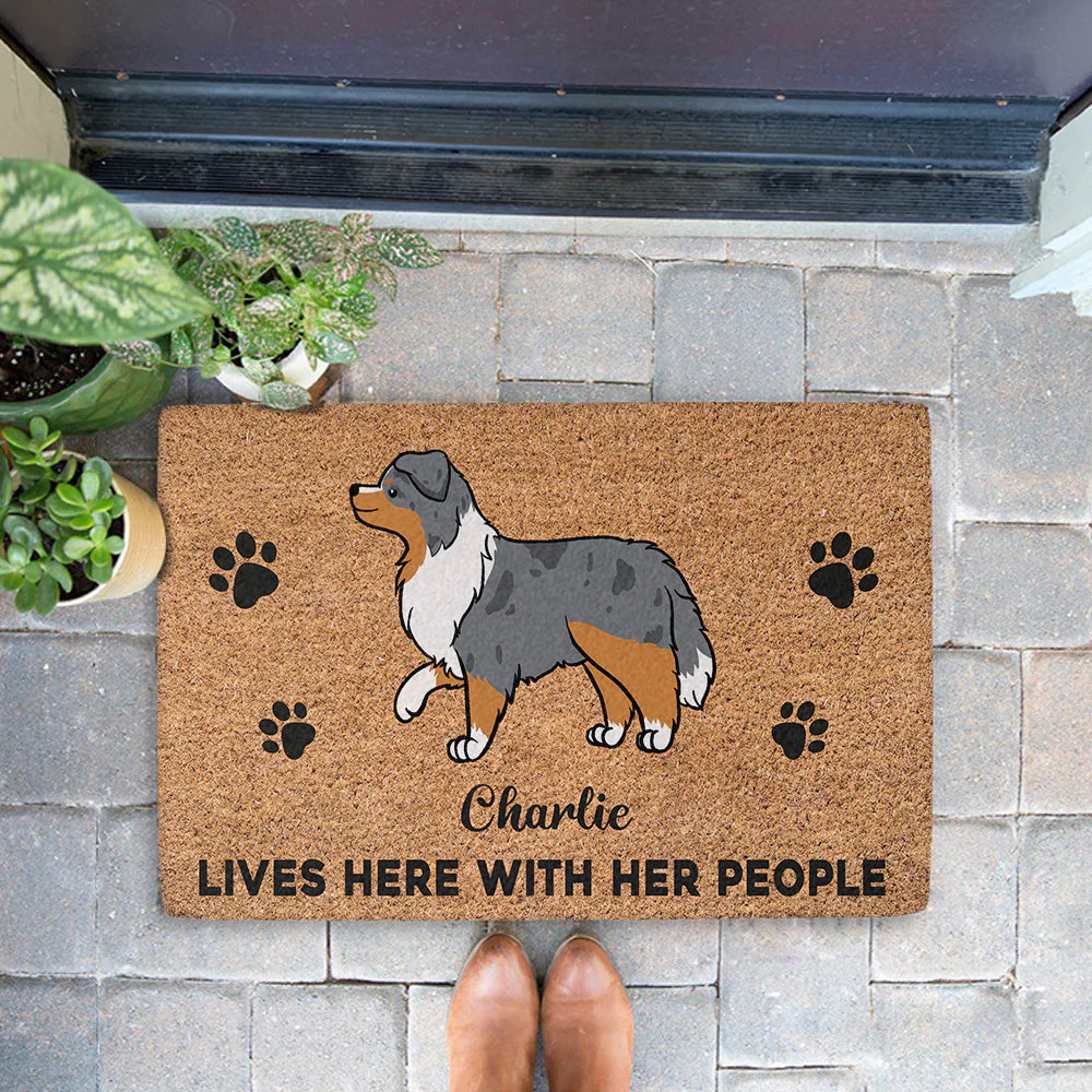 Dog Lives Here - Personalized Custom Doormat - Image 4