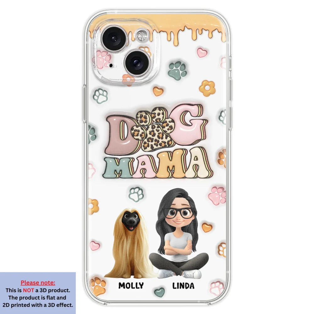 Dog Mama Version 2 - Personalized Custom 3D Inflated Effect Phone Case - Image 20