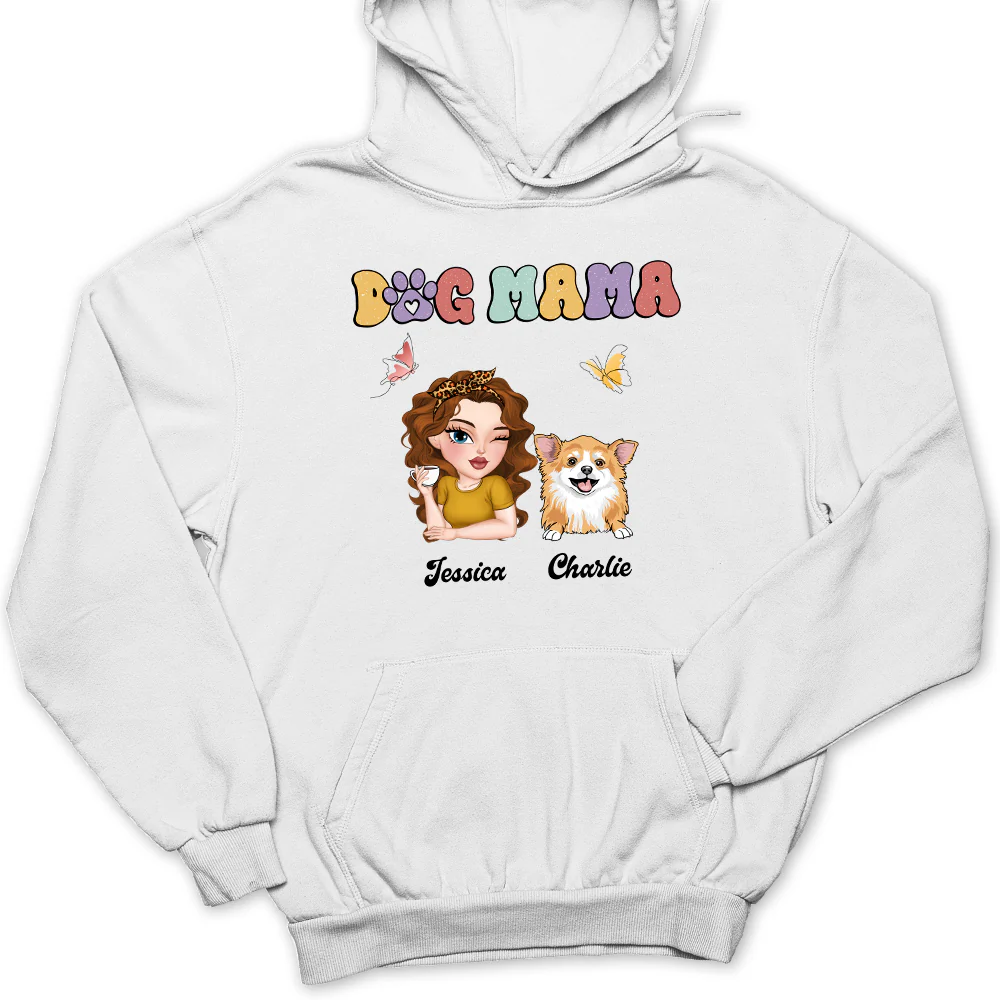 Dog Mom And Her Dogs - Personalized Custom Hoodie
