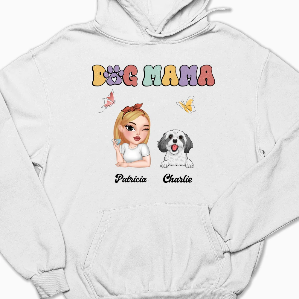 Dog Mom And Her Dogs - Personalized Custom Hoodie - Image 6