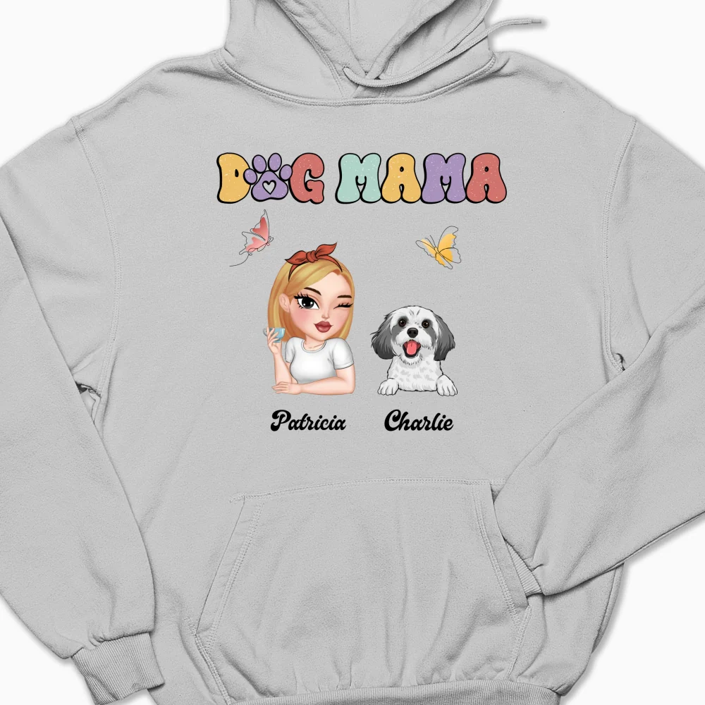 Dog Mom And Her Dogs - Personalized Custom Hoodie - Image 7