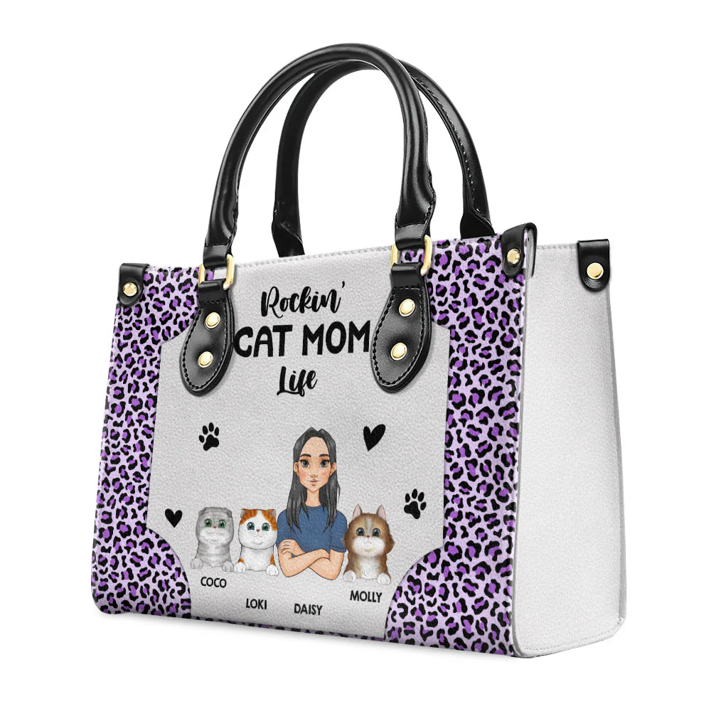 Dog Mom Better Life - Personalized Custom Leather Bag - Image 5