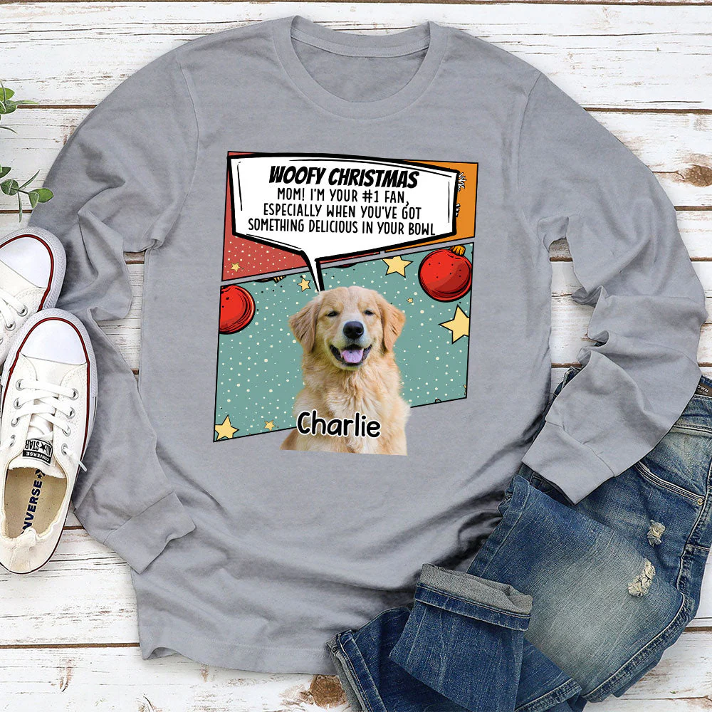 Dog Mom Big Fan - Personalized Custom Long Sleeve T-shirt - Image 3