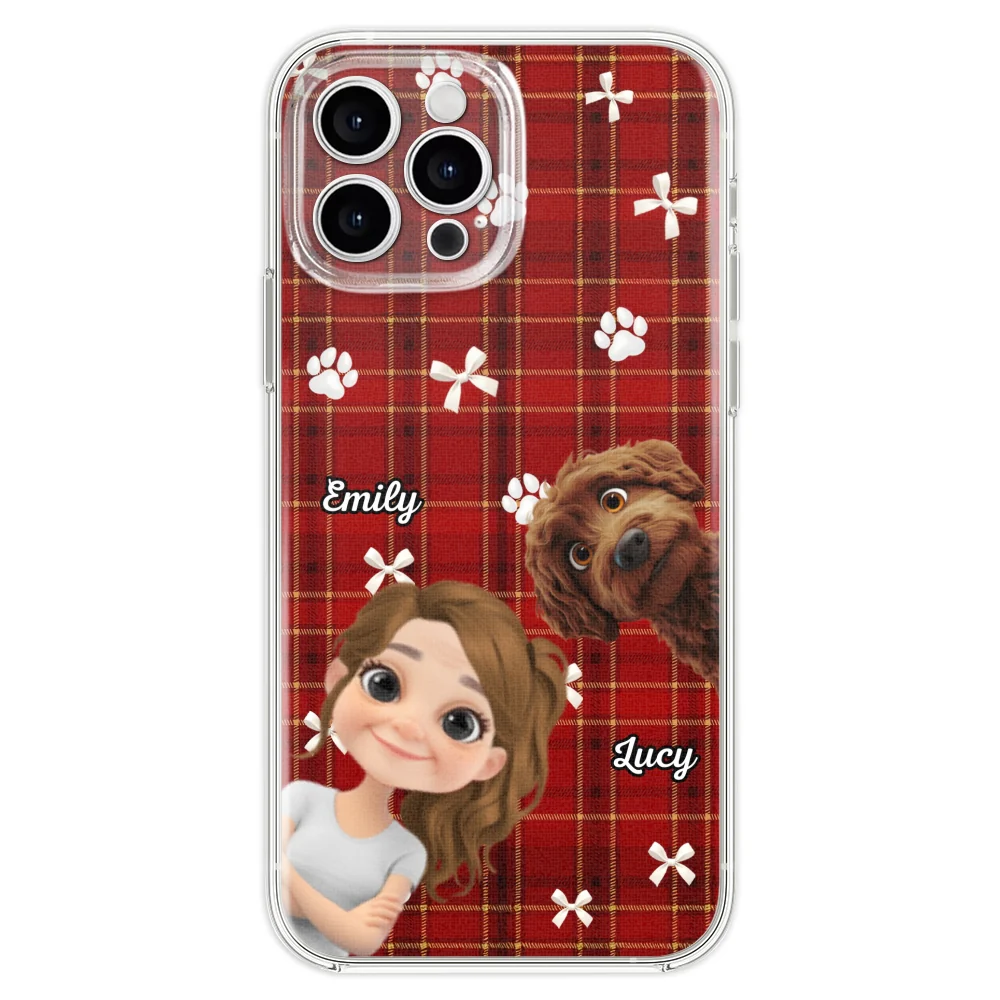 Dog Mom Bow Paw - Personalized Custom Phone Case - Image 21
