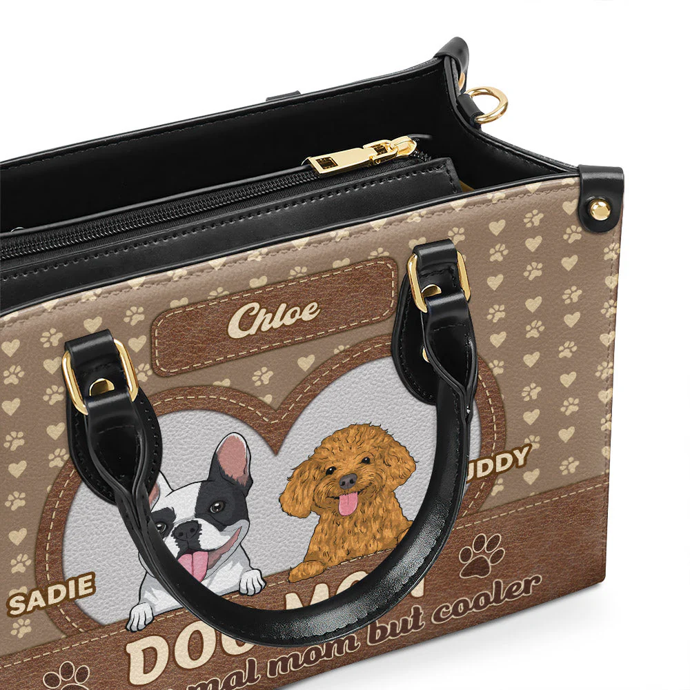 Dog Mom But Cooler - Personalized Custom Leather Bag - Image 4