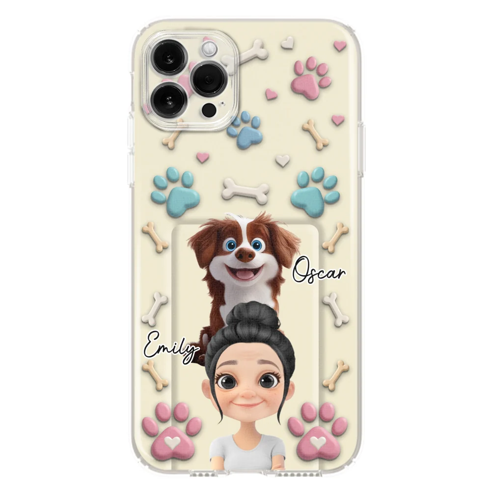 Dog Mom Cartoon - Personalized Custom 3D Effect Phone Case - Image 12