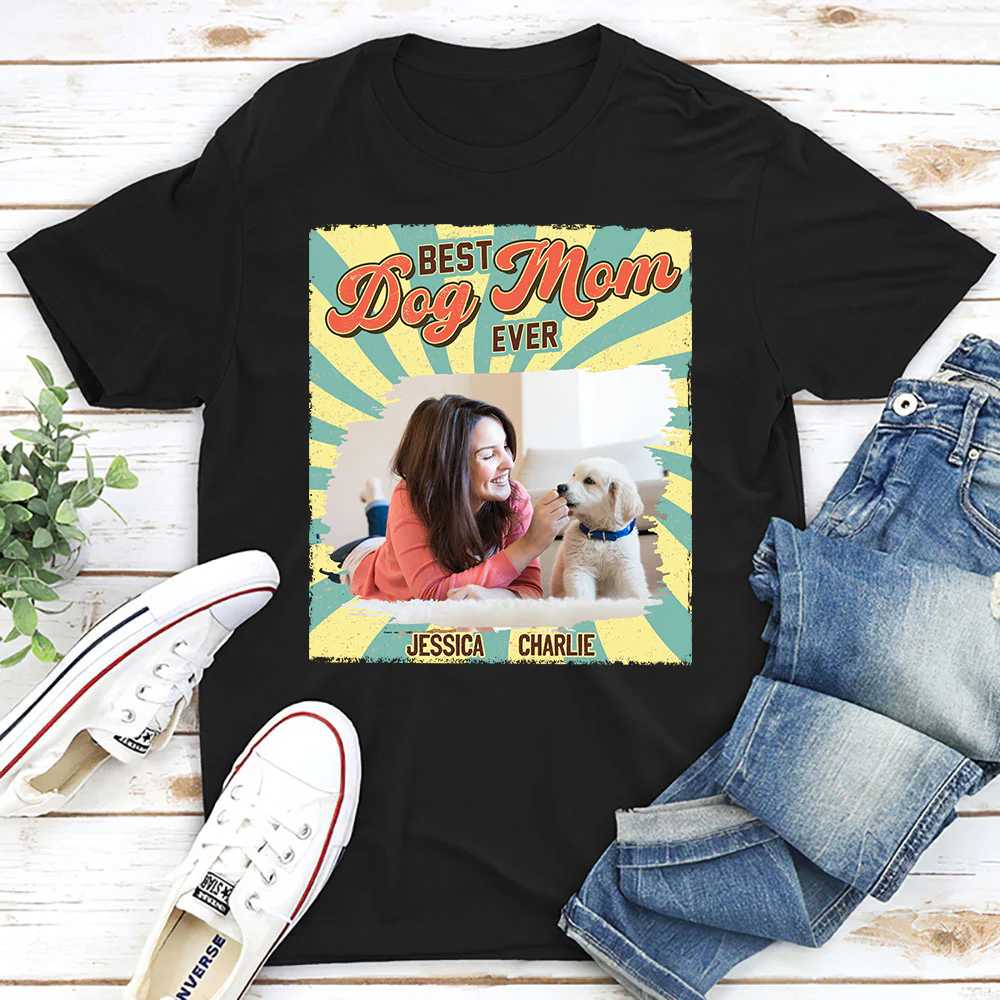 Dog Mom Chibi Funny Shirt Photo - Personalized Custom Unisex T-shirt