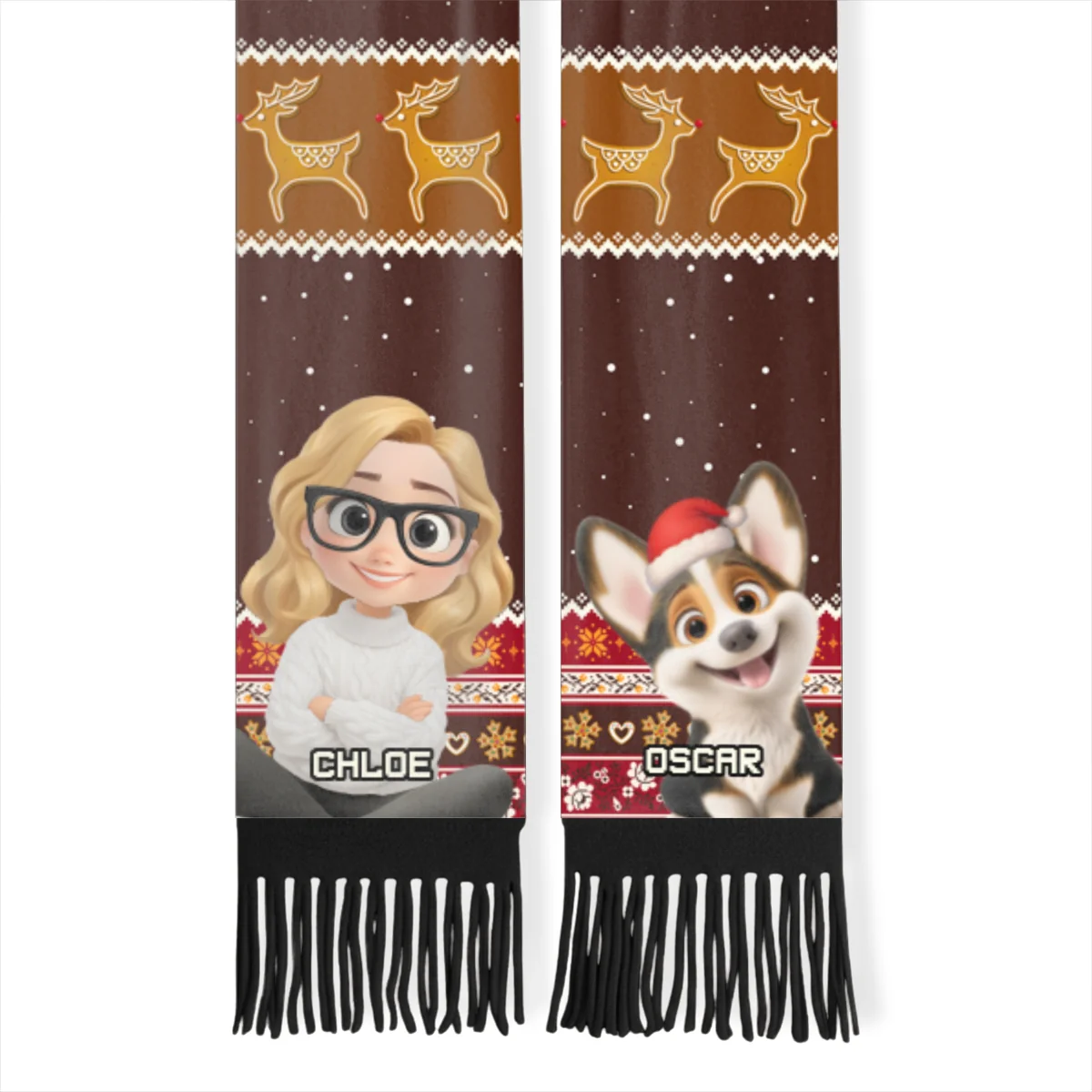 Dog Mom Christmas - Personalized Custom Scarf - Image 10