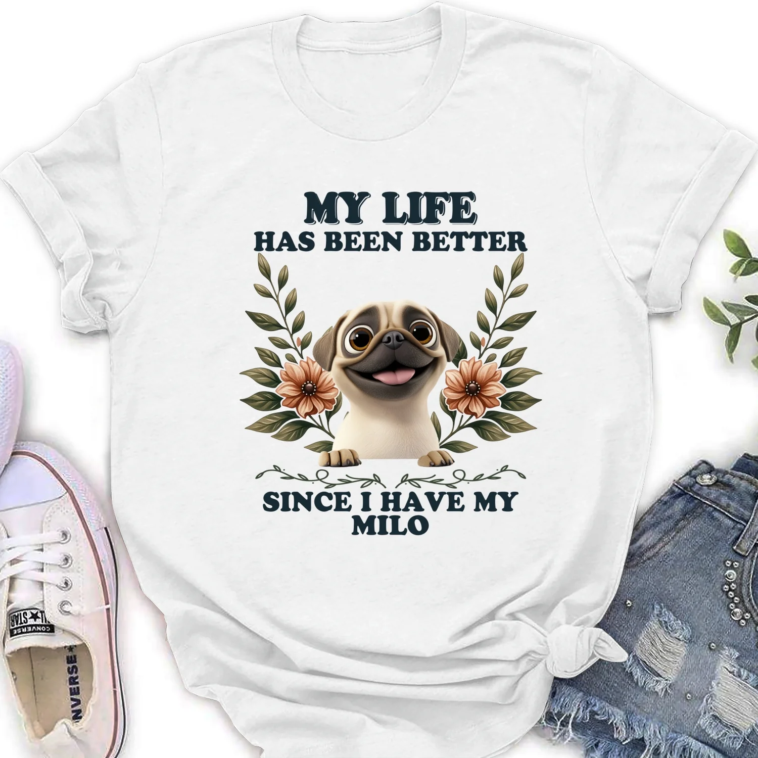 Dog Mom Club - Personalized Custom Women's T-Shirt - Image 5