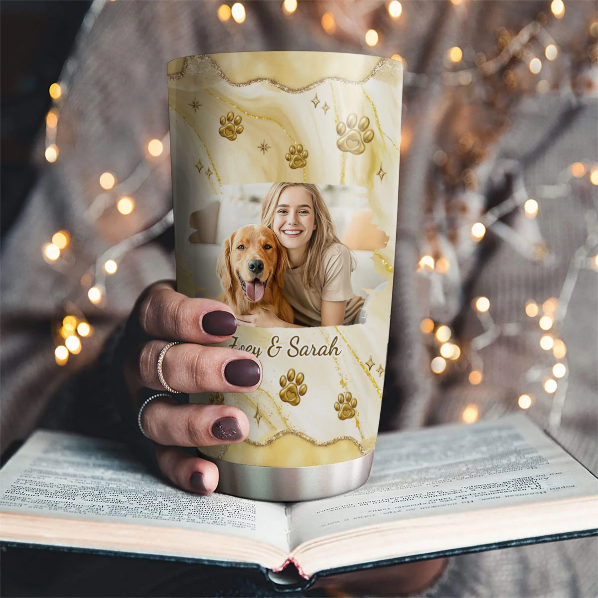 Dog Mom Corner Photo - Personalized Custom 3D Effect Tumbler - Image 2