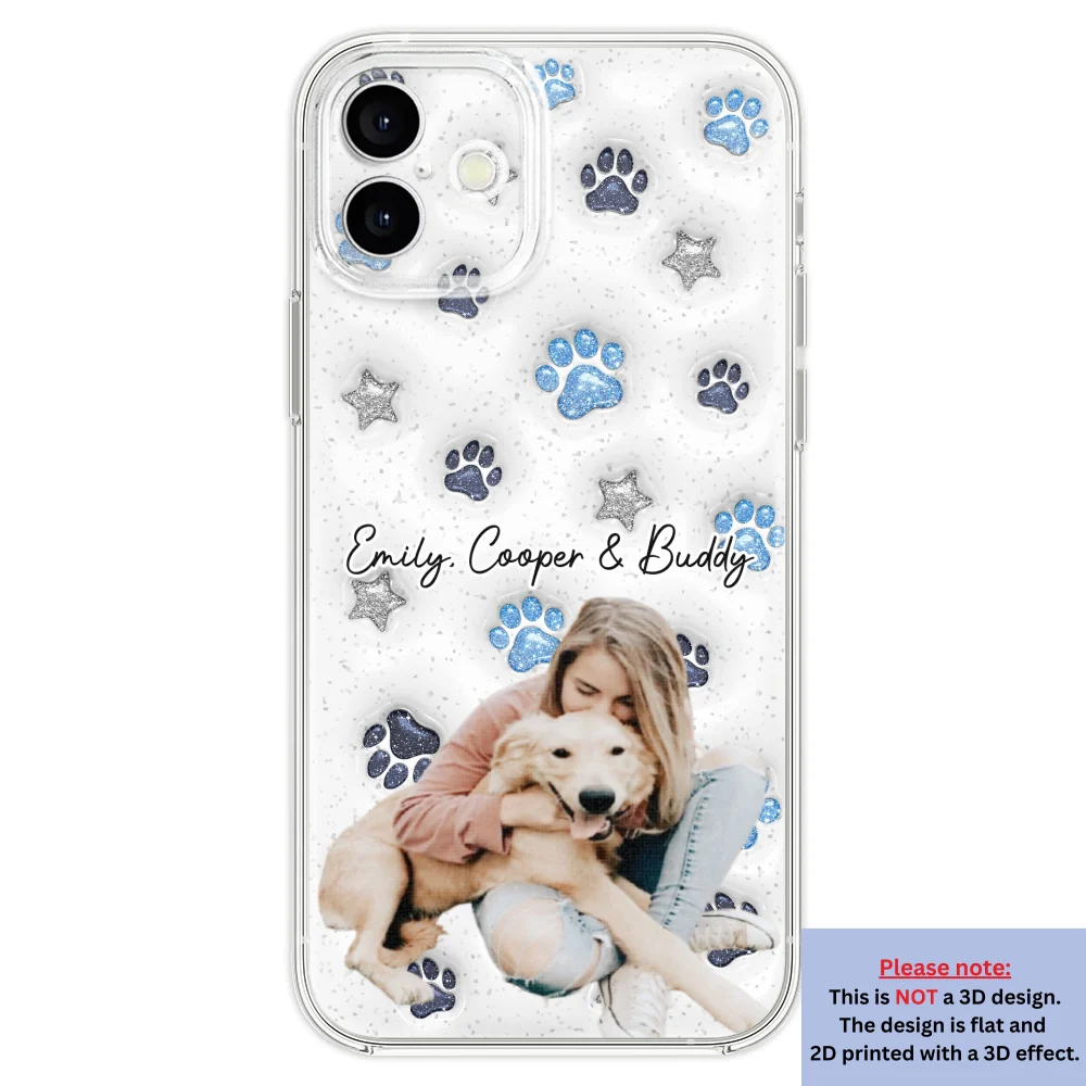 Dog Mom Dad Blue Star Photo - Personalized Custom 3D Inflated Effect Phone Case - Image 25