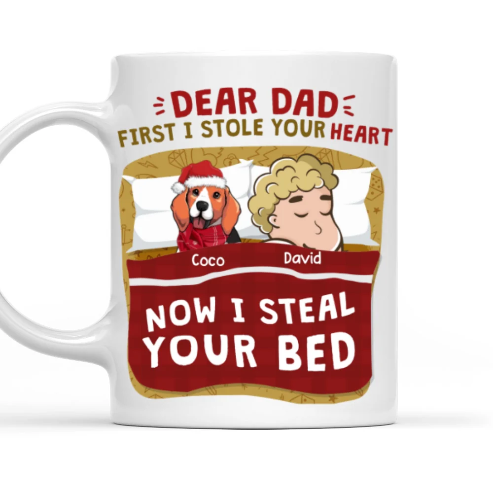 Dog Mom Dad I Stole Your Heart - Personalized Custom Coffee Mug - Image 7