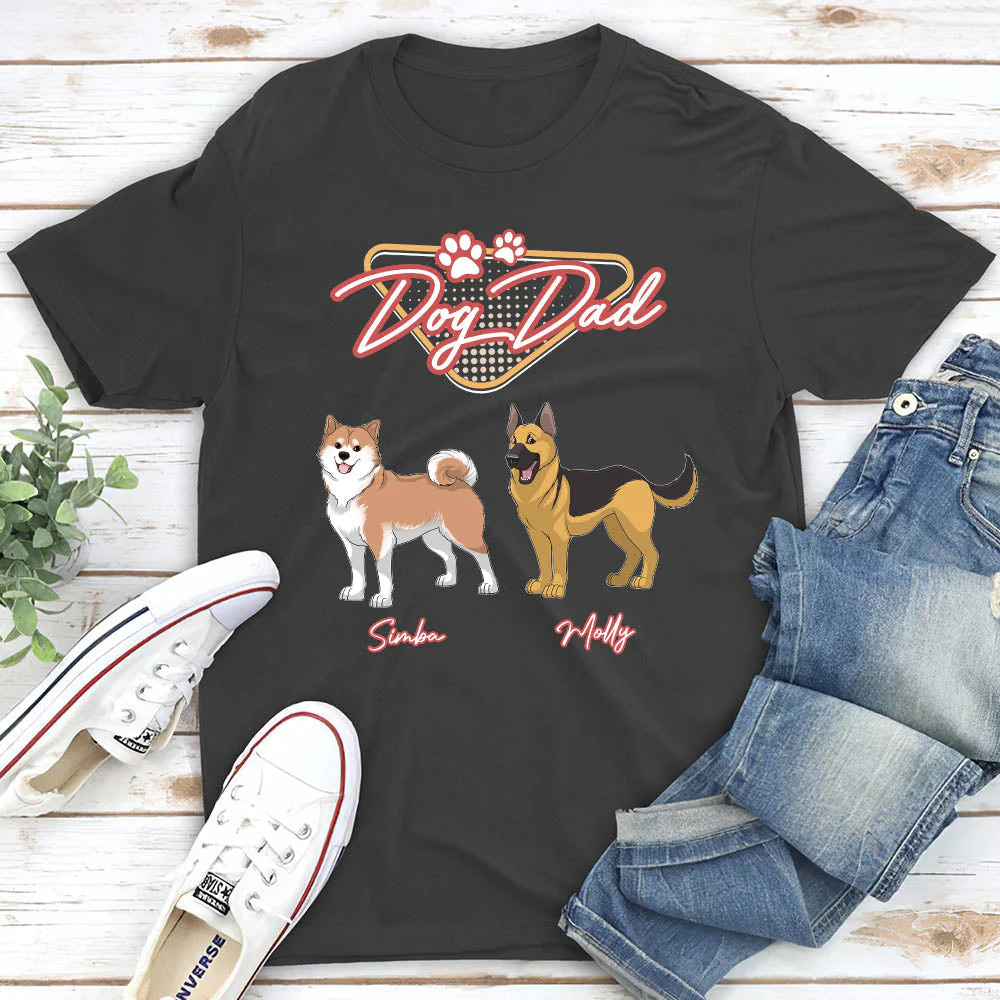 Dog Mom Dad - Personalized Custom Unisex T-shirt - Image 2