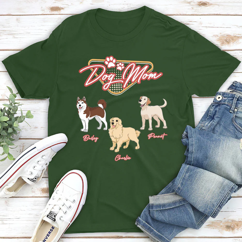 Dog Mom Dad - Personalized Custom Unisex T-shirt - Image 3