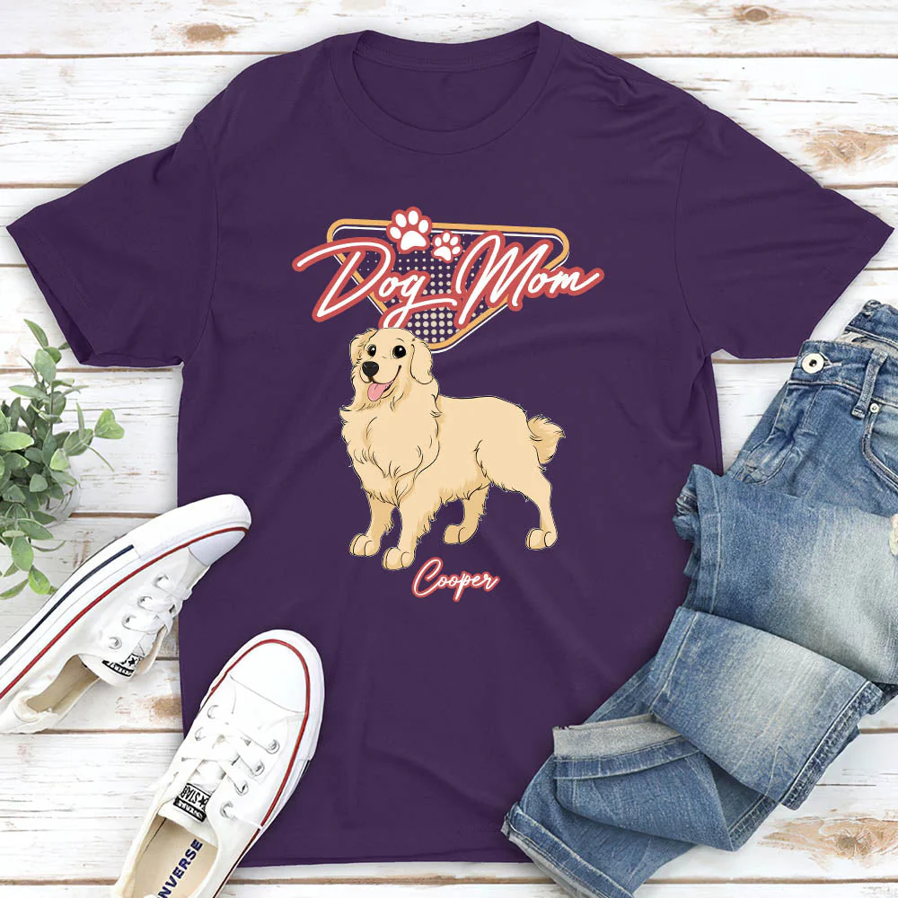 Dog Mom Dad - Personalized Custom Unisex T-shirt - Image 4