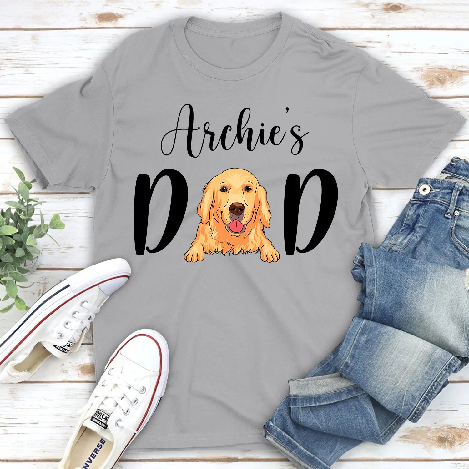 Dog Mom/Dad - Personalized Custom Unisex T-shirt - Image 3