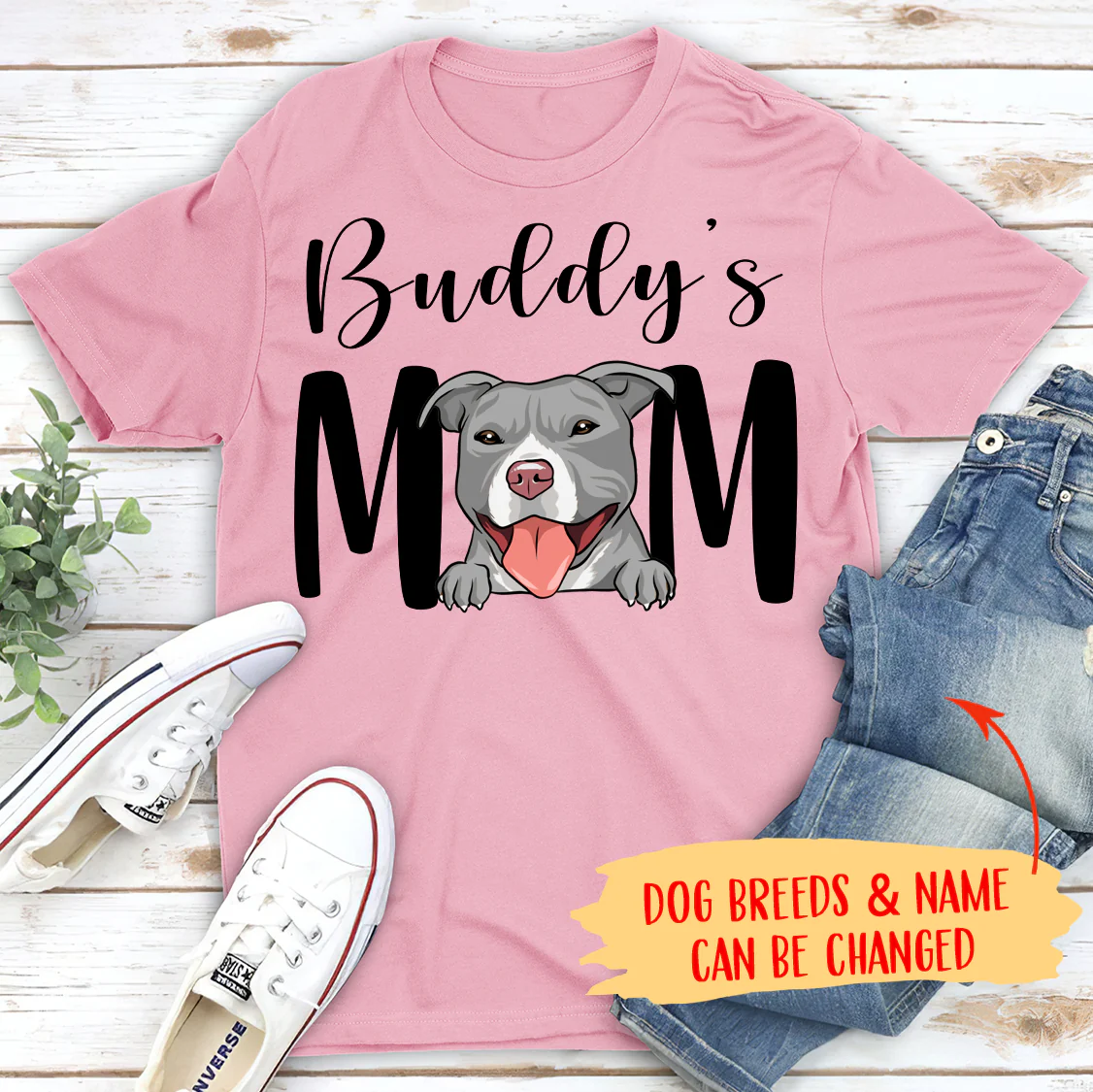 Dog Mom/Dad - Personalized Custom Unisex T-shirt - Image 4