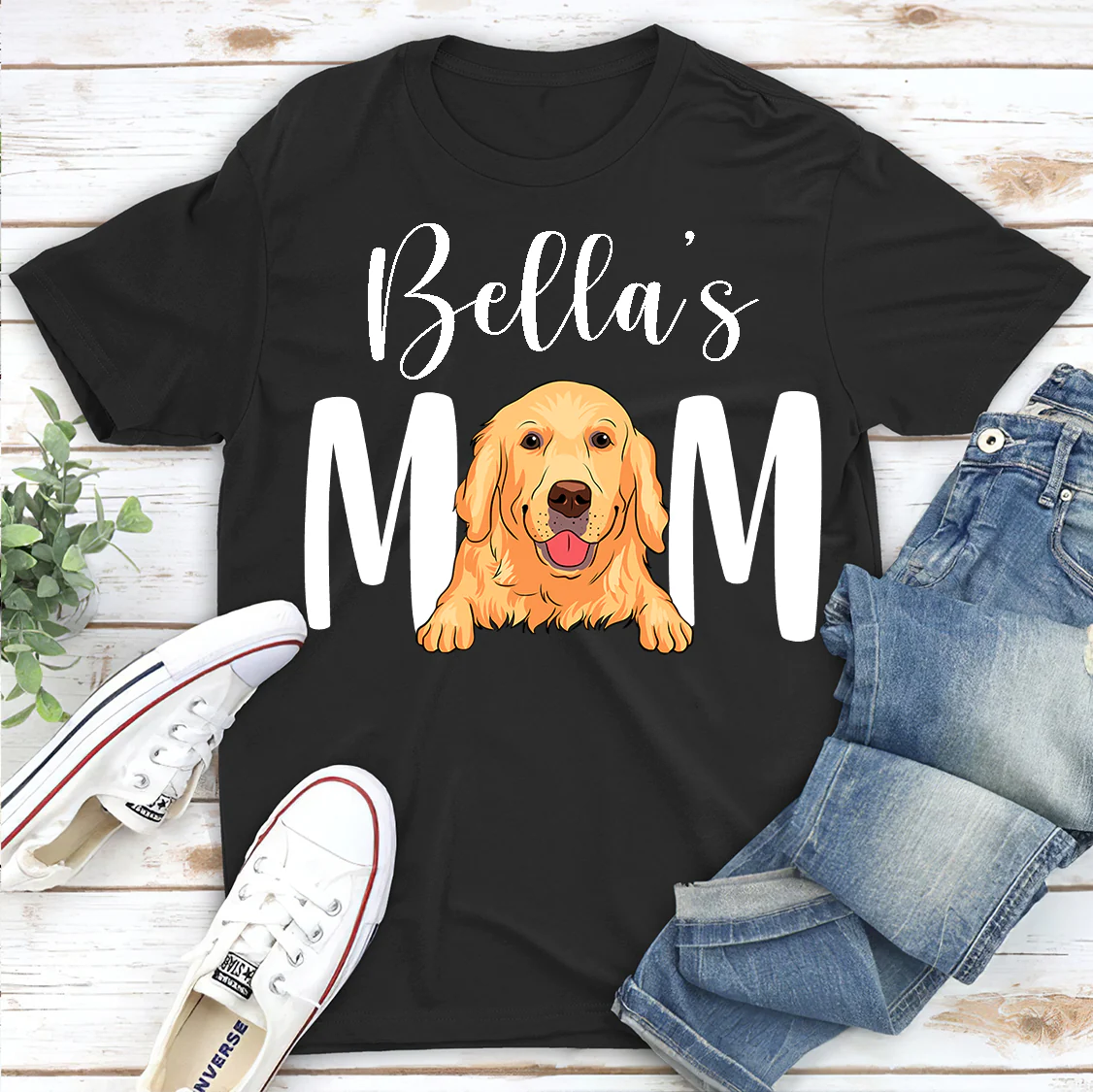 Dog Mom/Dad - Personalized Custom Unisex T-shirt - Gifts For Dog Lovers - Image 2