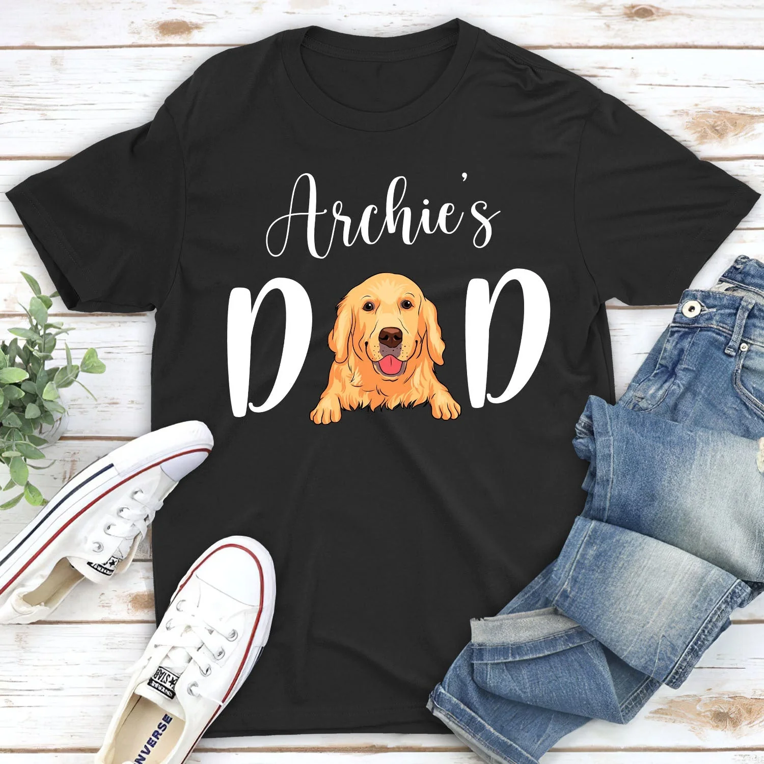 Dog Mom/Dad - Personalized Custom Unisex T-shirt - Gifts For Dog Lovers - Image 3