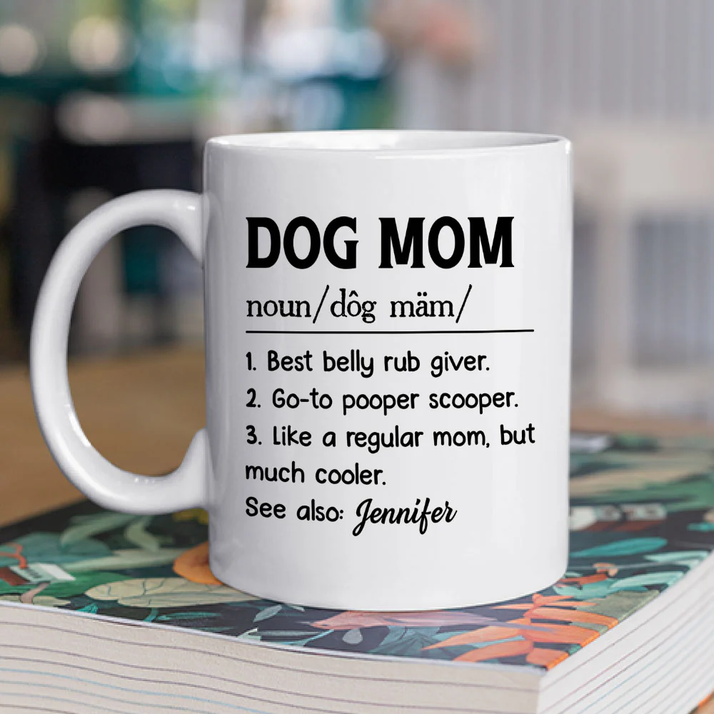 Dog Mom Definition - Personalized Custom Coffee Mug - Image 3