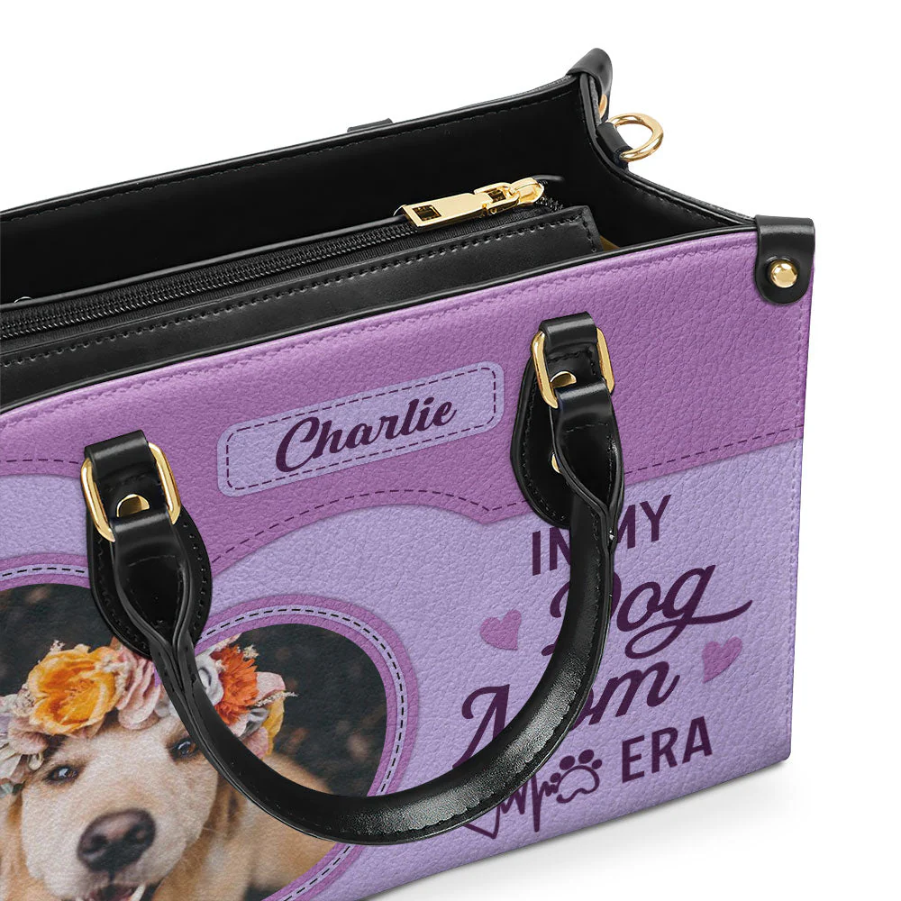 Dog Mom Era Heart - Personalized Custom Leather Bag - Image 5