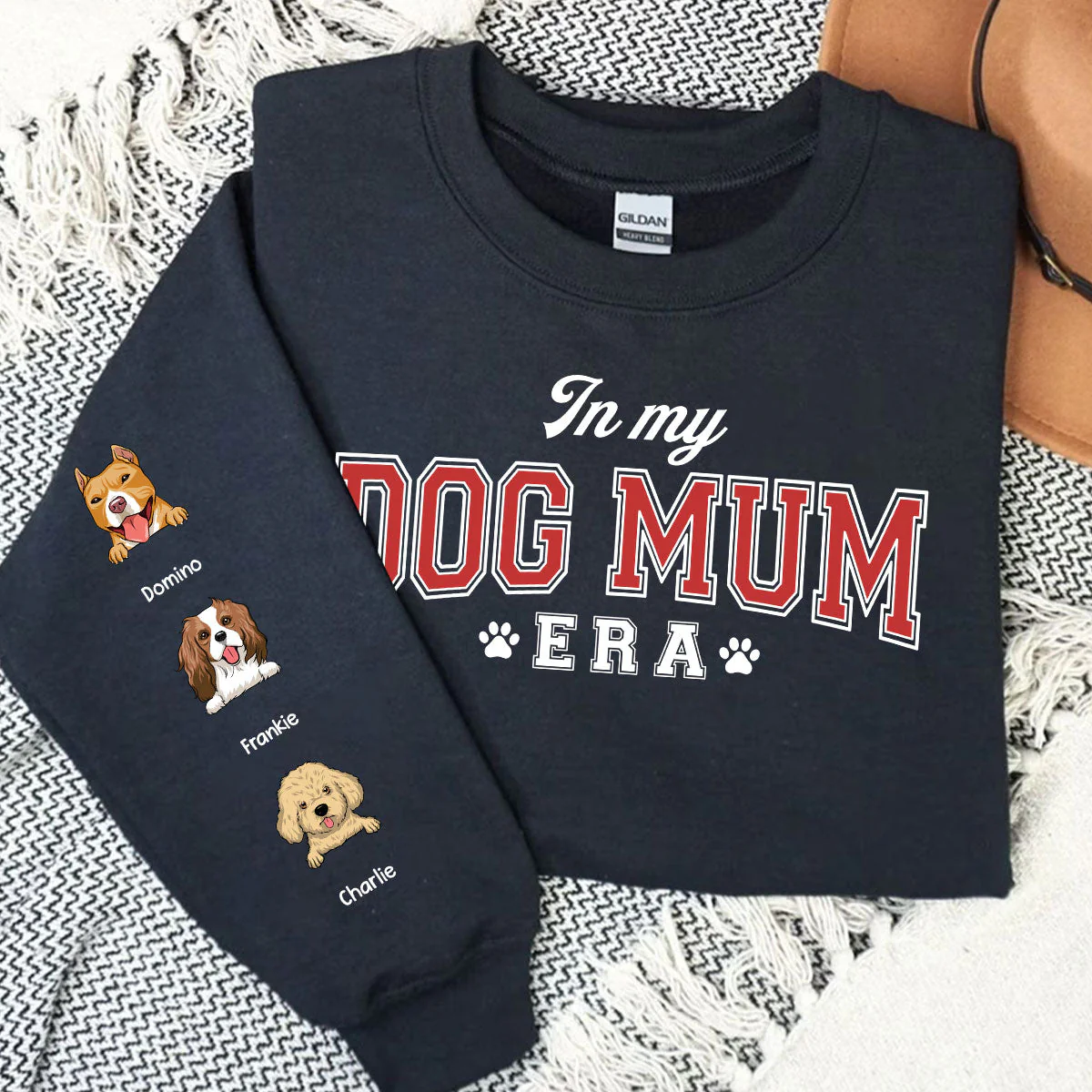Dog Mom Era - Personalized Custom Long Sleeve T-shirt - Image 4