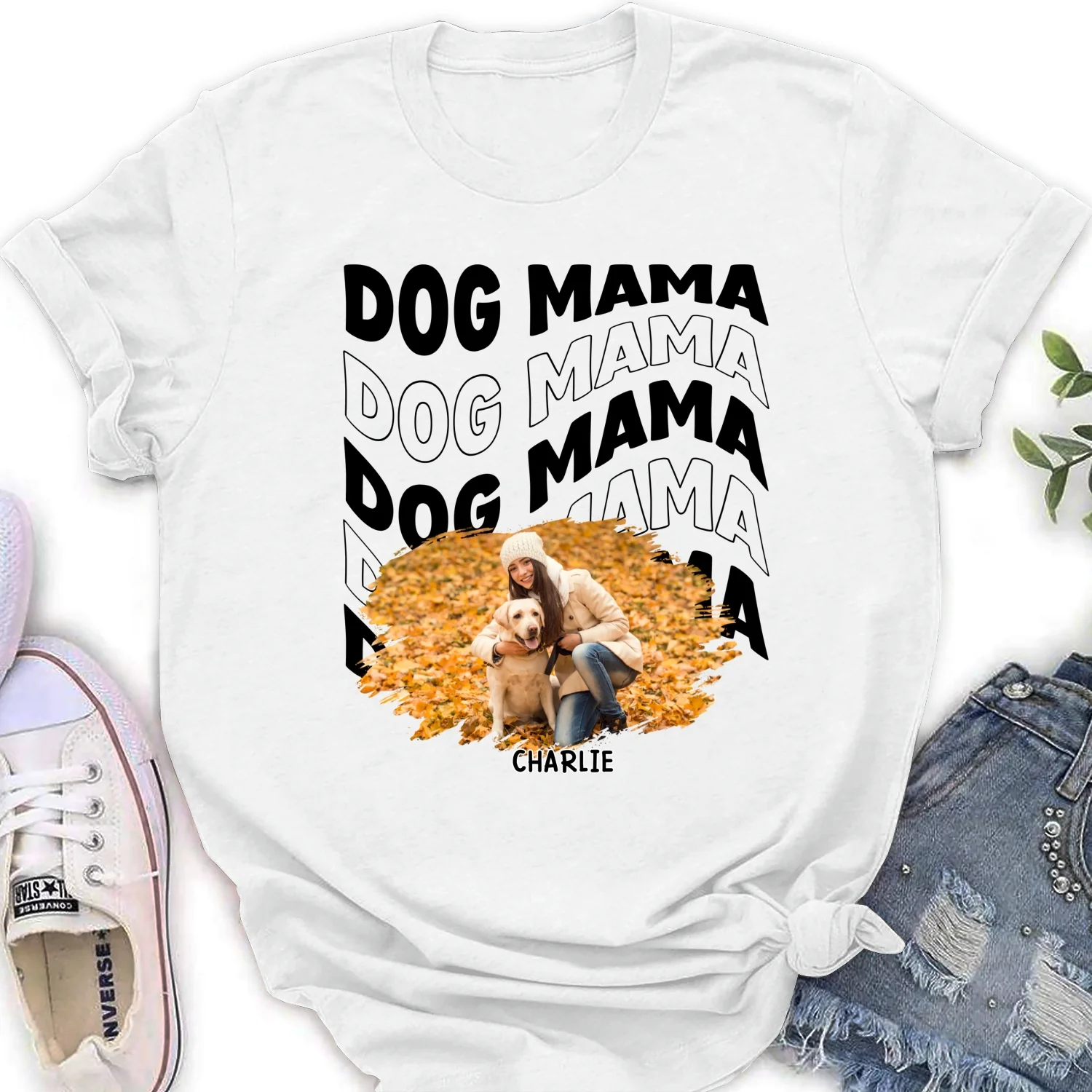 Dog Mom Era Version Photo - Personalized Custom Women's T-shirt - Image 2