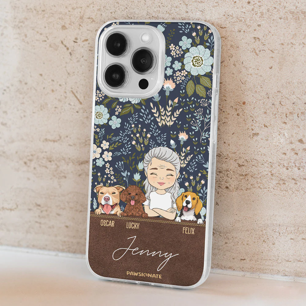 Dog Mom Floral - Personalized Custom Phone Case - Image 5