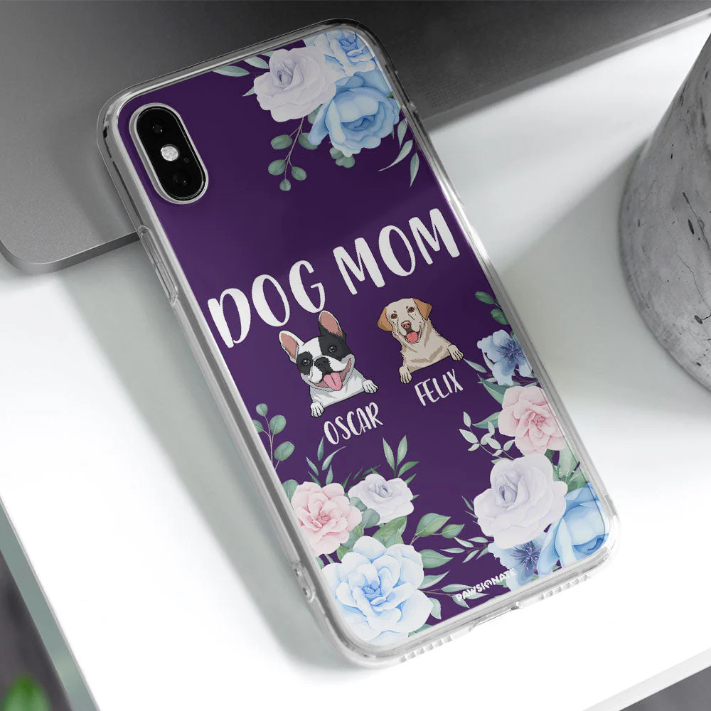 Dog Mom Flower - Personalized Custom Phone Case - Image 2