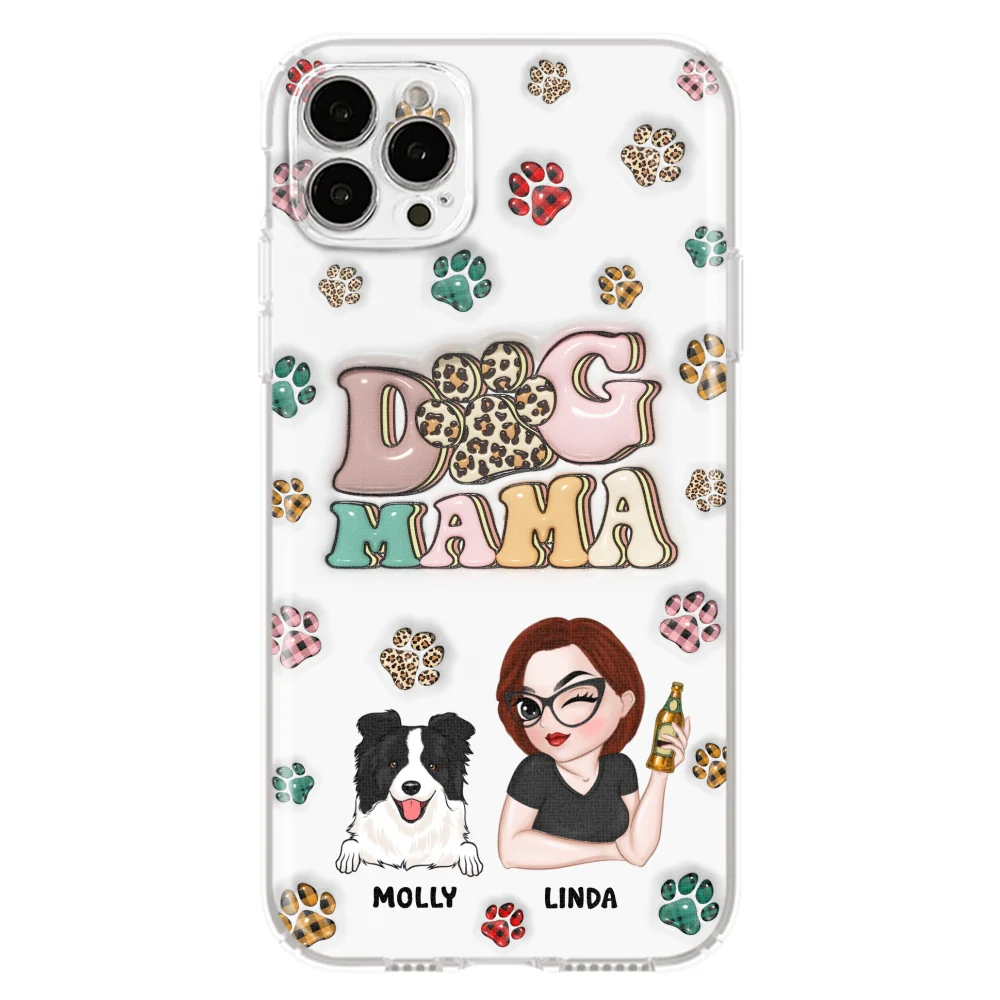 Dog Mom For Life - Personalized Custom 3D Inflated Effect Phone Case - Image 16