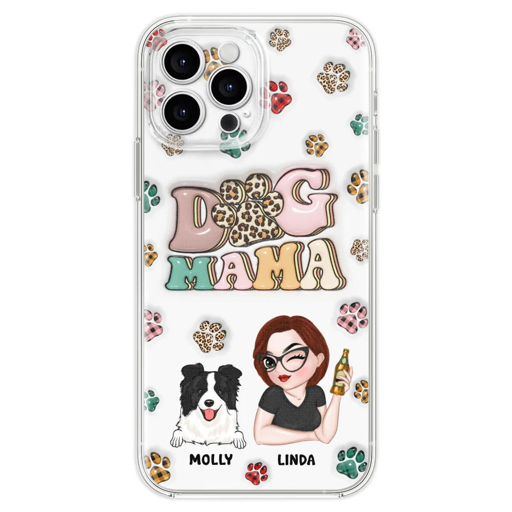 Dog Mom For Life - Personalized Custom 3D Inflated Effect Phone Case - Image 22