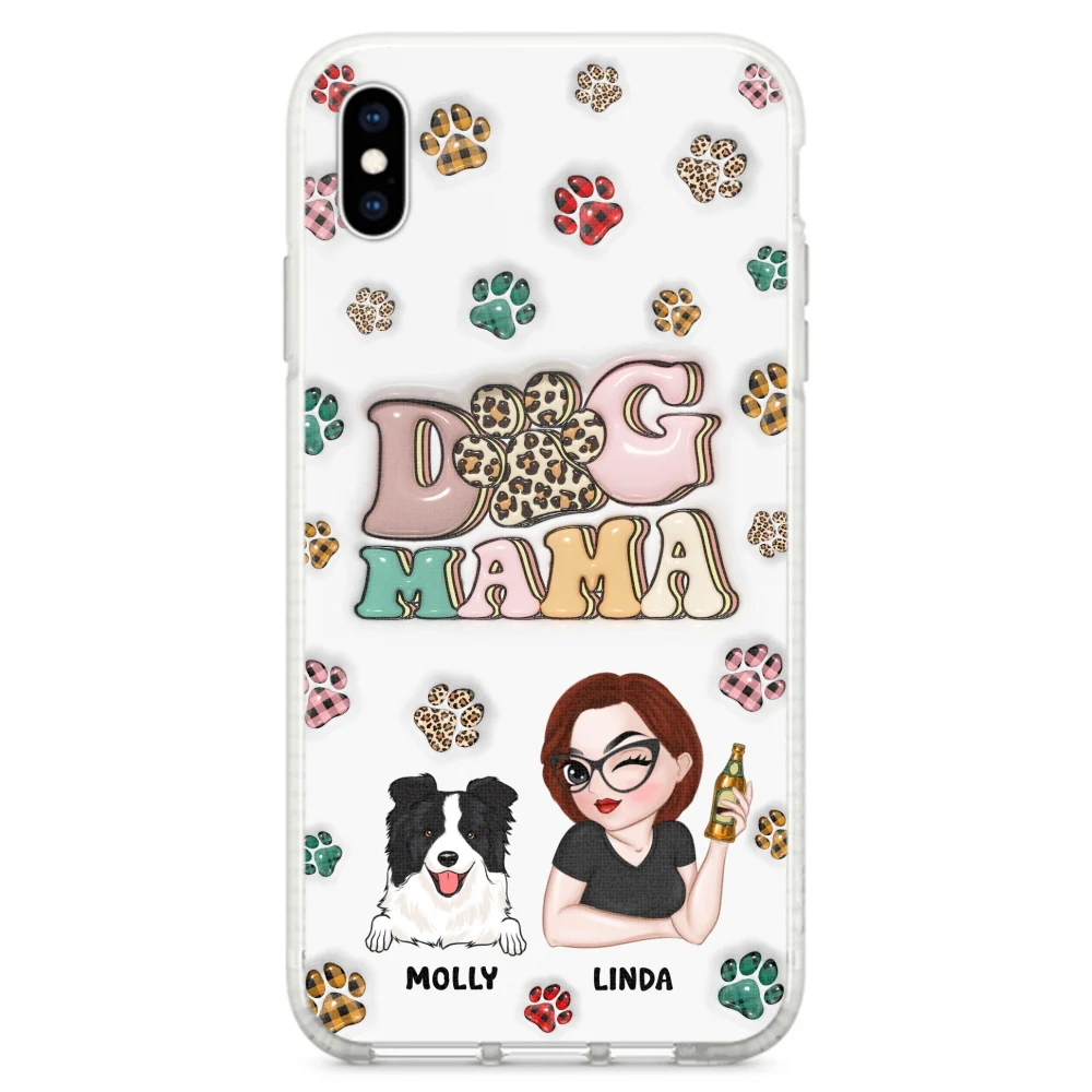 Dog Mom For Life - Personalized Custom 3D Inflated Effect Phone Case - Image 24