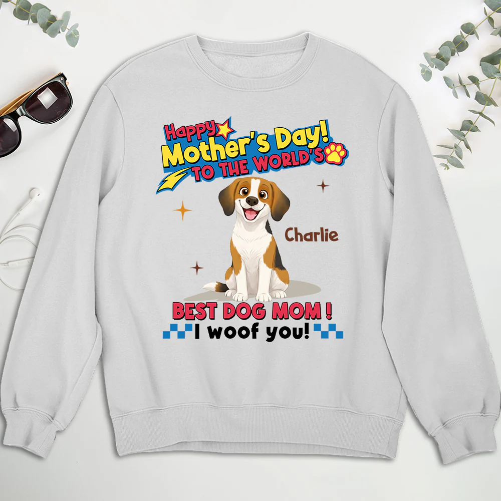 Dog Mom Forever - Personalized Custom Sweatshirt - Image 2