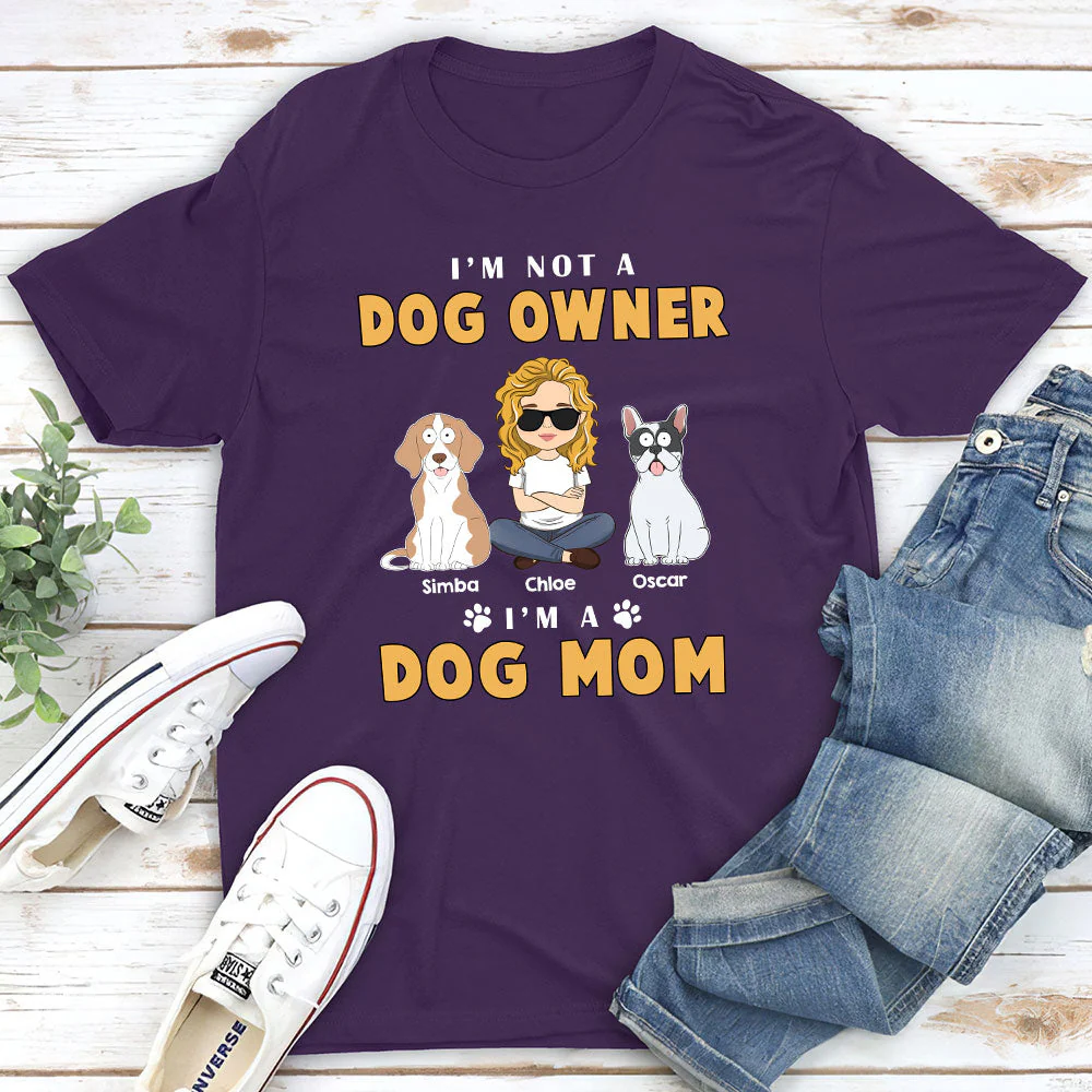 Dog Mom Funny - Personalized Custom Unisex T-shirt - Image 4