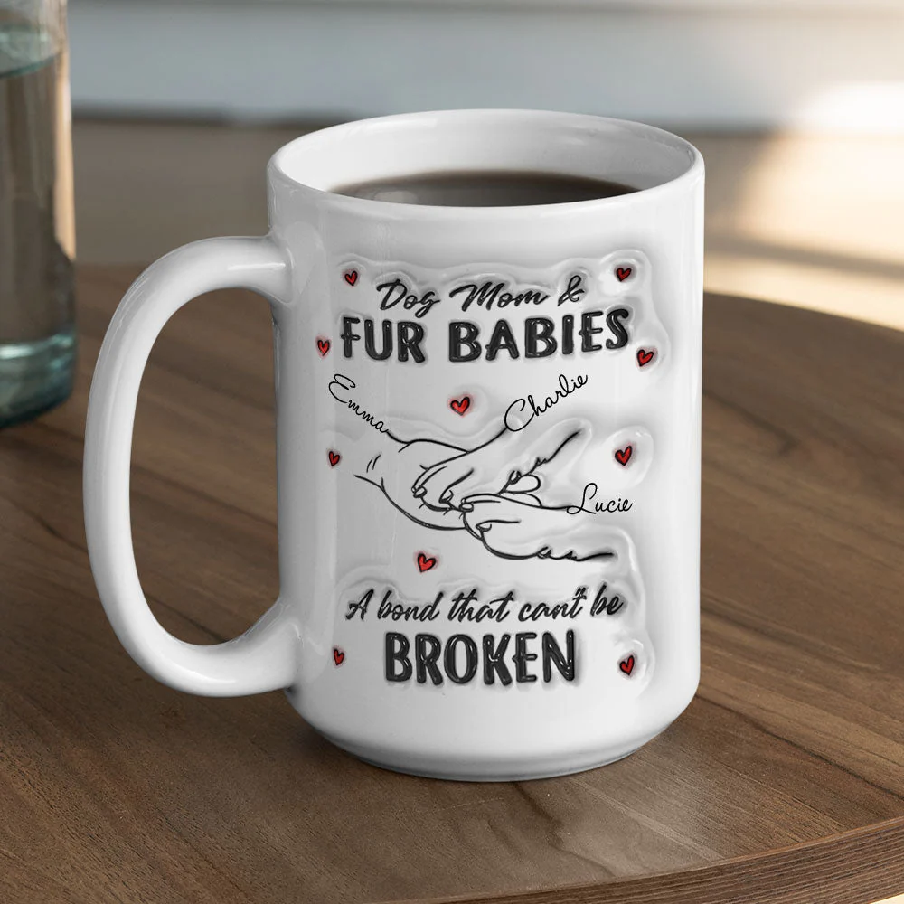 Dog Mom Fur Baby - Personalized Custom Coffee Mug - Image 6