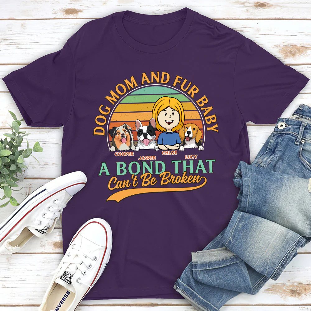 Dog Mom & Fur Baby - Personalized Custom Unisex T-shirt - Image 5