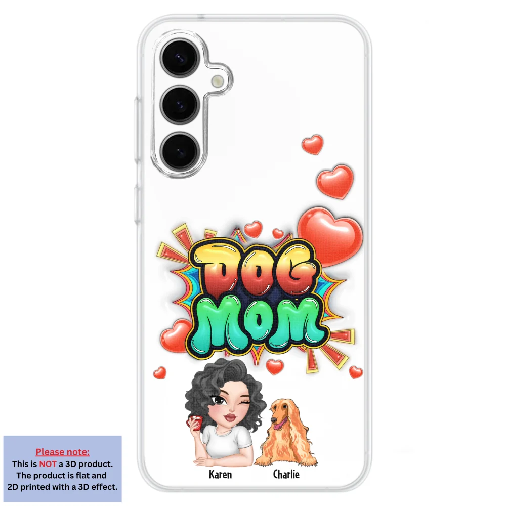 Dog Mom Gradient - Personalized Custom 3D Inflated Effect Phone Case - Image 29