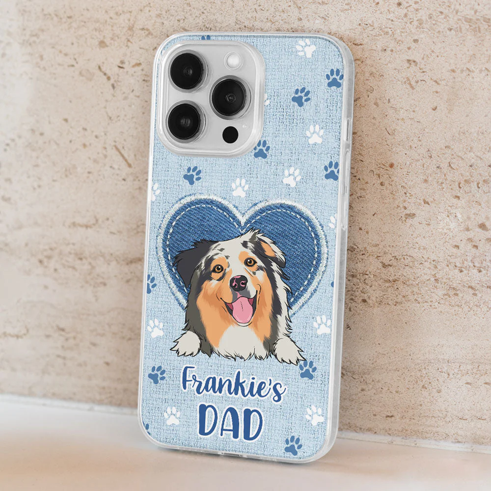Dog Mom Jean - Personalized Custom Phone Case - Image 3