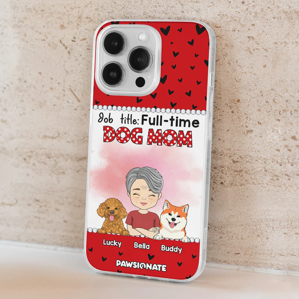 Dog Mom Job Title - Personalized Custom Phone Case - Image 4