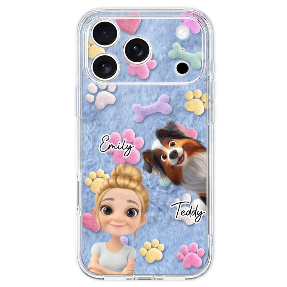 Dog Mom Mum With Fur Baby - Personalized Custom 3D Effect Phone Case - Image 28