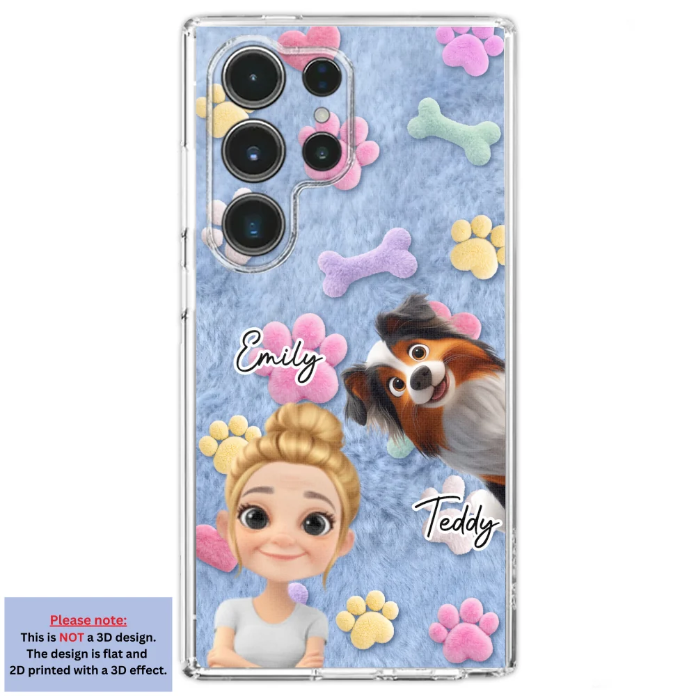 Dog Mom Mum With Fur Baby - Personalized Custom 3D Effect Phone Case - Image 33