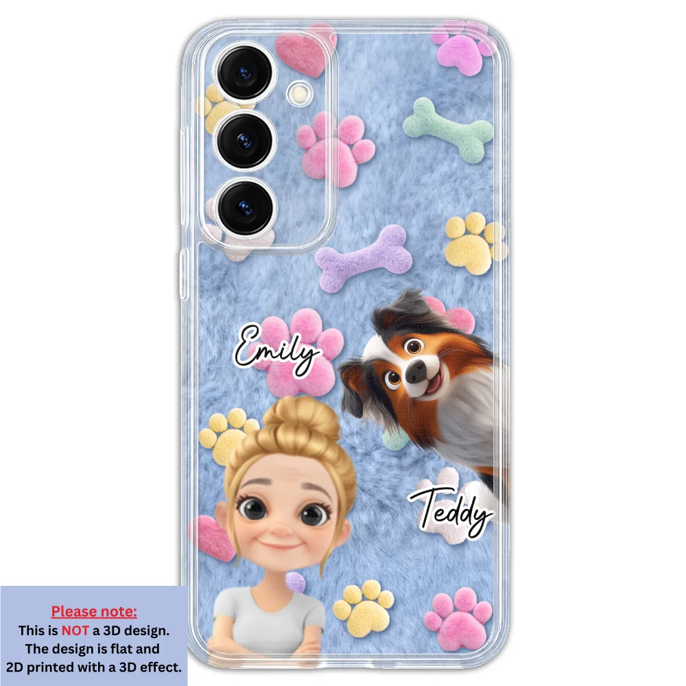Dog Mom Mum With Fur Baby - Personalized Custom 3D Effect Phone Case - Image 37