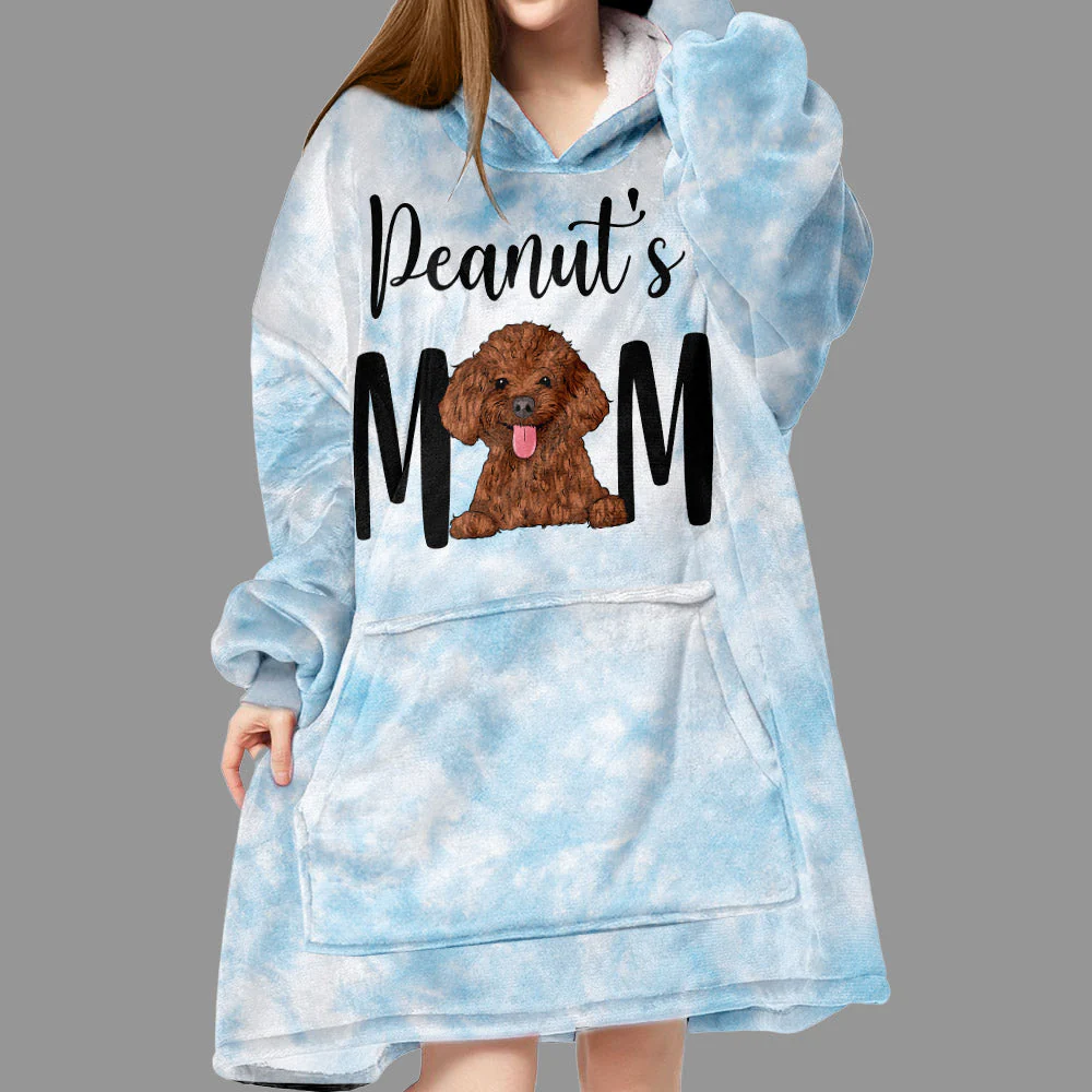 Dog Mom - Personalized Custom Blanket Hoodie - Image 4
