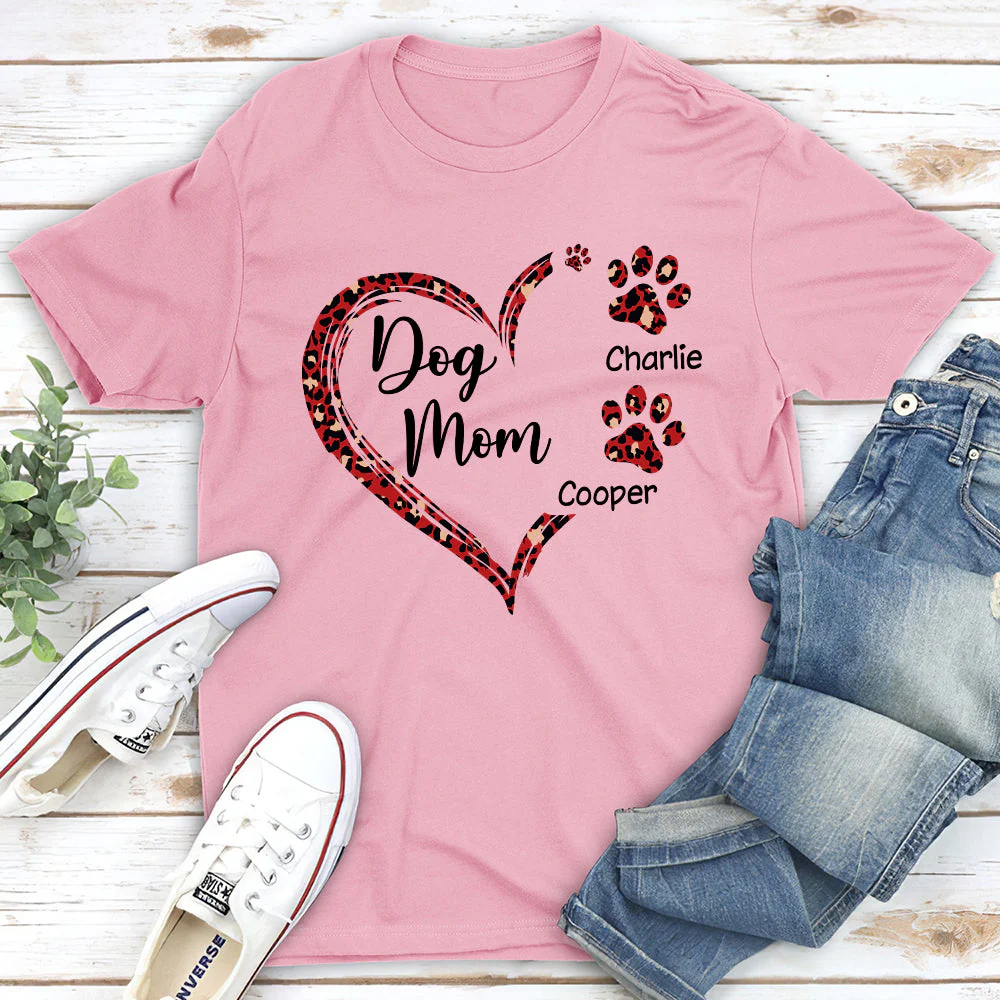 Dog Mom - Personalized Custom Unisex T-shirt - Image 3