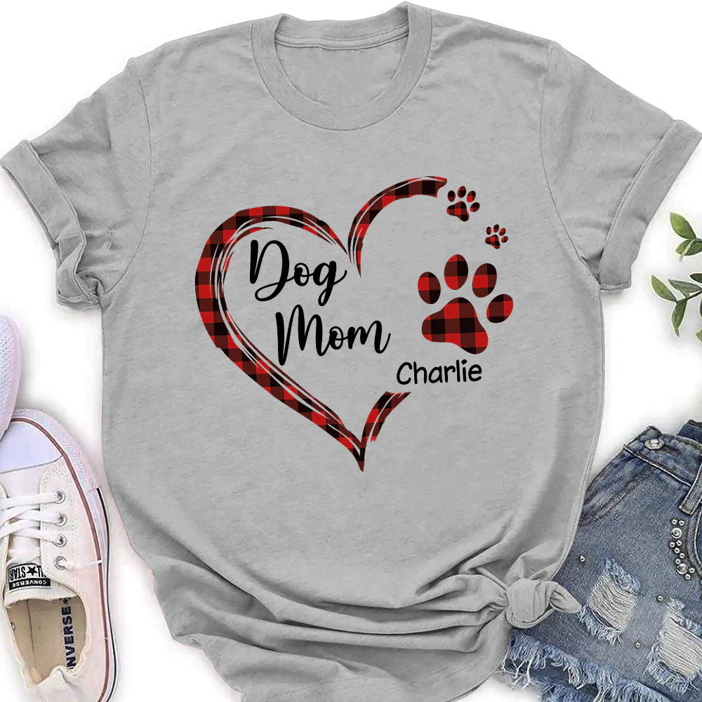 Dog Mom - Personalized Custom Women's T-shirt