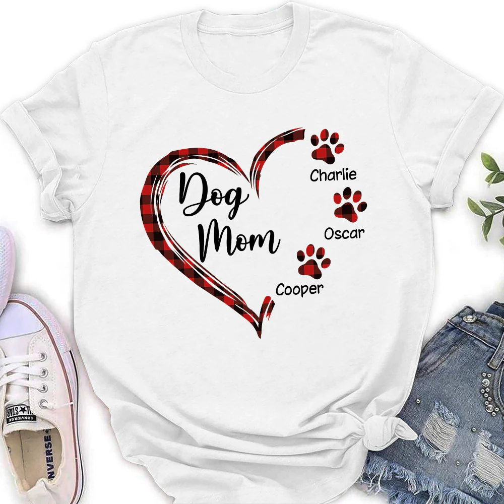 Dog Mom - Personalized Custom Women's T-shirt - Image 2