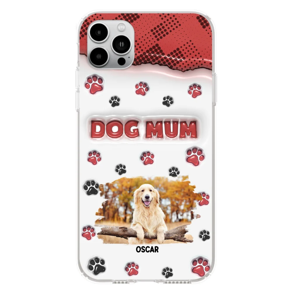Dog Mom Photo Version 2 - Personalized Custom 3D Inflated Effect Phone Case - Image 14